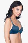 Amante Padded Wired Demi Coverage Push Up Bra - Bottle Green — thumbnail 2