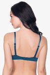 Amante Padded Wired Demi Coverage Push Up Bra - Bottle Green — thumbnail 3