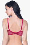 Amante Lace Delight Padded Non Wired Full Coverage Lace Bra - Red Obsession — thumbnail 3
