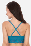 Amante Smooth Lace Plunge Bralette - DarkTurquoise — thumbnail 3