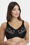 Amante Single Layered Non Wired Full Coverage Super Support Bra - Black — thumbnail 1