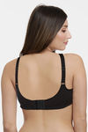 Amante Single Layered Non Wired Full Coverage Super Support Bra - Black — thumbnail 3
