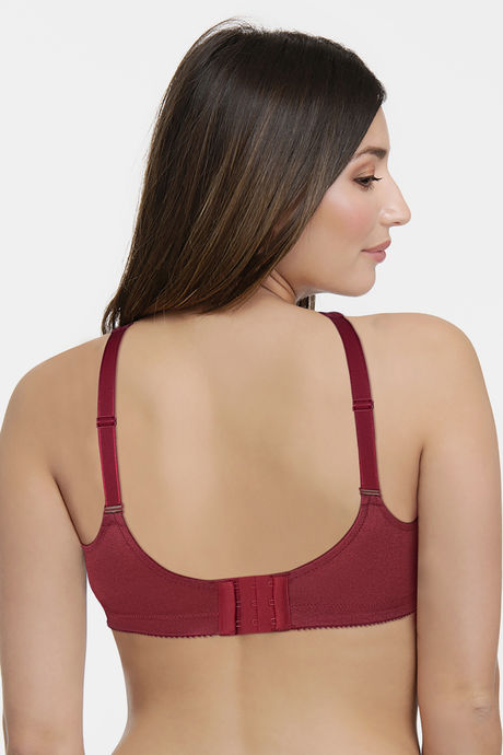 Amante Single Layered Non Wired Full Coverage Super Support Bra - Henna — image 3