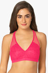 Amante Sheer Lush Single Layered Non Wired Full Coverage Lace Bra  - Bright Rose — thumbnail 1