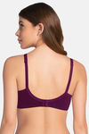 Amante Cool Contour Padded Non Wired Full Coverage Super Support Bra - Plum Caspia — thumbnail 3