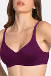 Amante Cool Contour Padded Non Wired Full Coverage Super Support Bra - Plum Caspia — thumbnail 4
