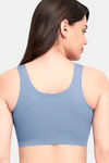 Amante Double Layered Non Wired Full Coverage Cami Bra - Blue — thumbnail 2