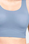 Amante Double Layered Non Wired Full Coverage Cami Bra - Blue — thumbnail 4