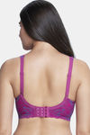 Amante Double Layered Non Wired Full Coverage Lace Bra - Flamenco — thumbnail 2