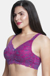 Amante Double Layered Non Wired Full Coverage Lace Bra - Flamenco — thumbnail 3