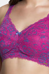 Amante Double Layered Non Wired Full Coverage Lace Bra - Flamenco — thumbnail 4
