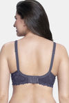 Amante Padded Wired Full Coverage Lace Bra - Graystone — thumbnail 3
