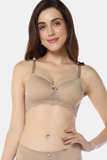 Amante Padded Non Wired Full Coverage Super Support Bra - Stucco Buy Amante Padded Non Wired Full Coverage Super Support Bra - Stucco