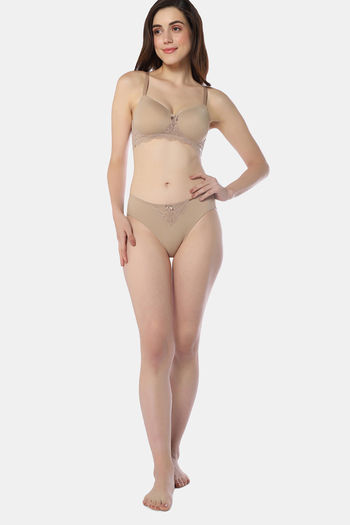 Amante Padded Non Wired Full Coverage Super Support Bra - Stucco — image 5