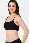 Amante Double Layered Non Wired Full Coverage Cami Bra - Black — thumbnail 2