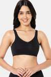 Amante Double Layered Non Wired Full Coverage Support Bra - Black — thumbnail 1