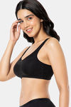 Amante Double Layered Non Wired Full Coverage Support Bra - Black — thumbnail 2