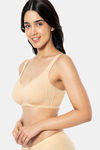Amante Double Layered Non Wired Full Coverage Support Bra - Hazelnut — thumbnail 2
