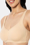 Amante Double Layered Non Wired Full Coverage Support Bra - Hazelnut — thumbnail 4
