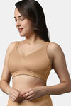 Amante Padded Non Wired Full Coverage Super Support Bra - Sandalwood — thumbnail 2