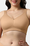 Amante Padded Non Wired Full Coverage Super Support Bra - Sandalwood — thumbnail 4