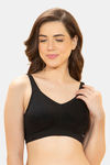 Amante Pure Comfort Cotton Non-Padded Non-Wired Minimizer Bra - Black — thumbnail 1