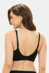Amante Pure Comfort Cotton Non-Padded Non-Wired Minimizer Bra - Black — thumbnail 3