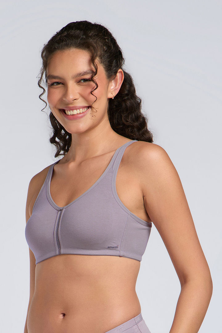 Amante Non Padded Non Wired Cotton Daily Support Bra - Nirvana — image 2