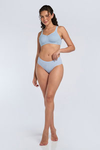 Amante Non Padded Non Wired Cotton Super Support Bra - Skyway — thumbnail 5