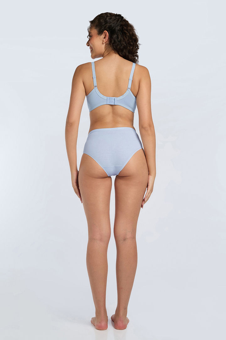 Amante Non Padded Non Wired Cotton Super Support Bra - Skyway — image 6