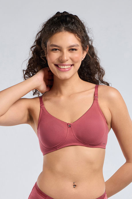 Amante Solid Non Padded All Day Comfort Super Support Bra - Garnet Buy Amante Solid Non Padded All Day Comfort Super Support Bra - Garnet