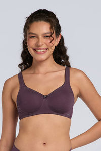 Amante Solid Non Padded Wirefree Magic Shaper Super Support Bra - Fig — thumbnail 1