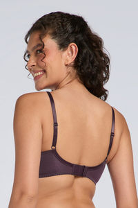 Amante Solid Non Padded Wirefree Magic Shaper Super Support Bra - Fig — thumbnail 3