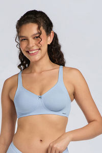 Amante Solid Non Padded Wirefree Magic Shaper Super Support Bra - Skyway — thumbnail 1