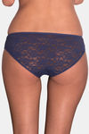 Amante Low Rise 3/4th Coverage Cotton Gusset Floral Romance Lace Bikini Panty - Blue Bell — thumbnail 2
