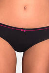 Amante Low Rise Three-Fourth Coverage Bikini Panty - Black — thumbnail 3