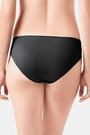 Amante Low Rise 3/4th Coverage Chic Crochet Lace Bikini Panty - Black  — thumbnail 3