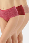 Amante (Pack Of 3) Hipster High Rise Cotton Panty - Ruby Pink Beige — thumbnail 1
