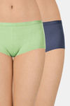 Amante Low Rise Full Coverage Boyshort (Pack of 2) - Green Blue — thumbnail 1