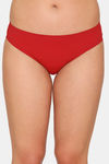 Amante Low Rise Three-Fourth Coverage Bikini Panty - Red — thumbnail 1