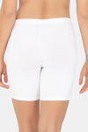 Amante Medium Rise Full Coverage Boyshort - White — thumbnail 3
