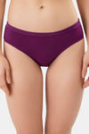 Amante Low Rise Three-Fourth Coverage Bikini Panty - Plum Caspia — thumbnail 1