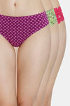 Amante Medium Rise Full Coverage Bikini Panty (Pack of 3) - Multicolor — thumbnail 1
