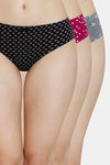 Amante Medium Rise Full Coverage Bikini Panty (Pack of 3) - Multicolor — thumbnail 1