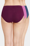 Amante Medium Rise Full Coverage Hipster Panty (Pack of 3) - Multicolor — thumbnail 2