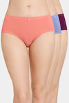 Amante Medium Rise Full Coverage Hipster Panty (Pack of 3) - Multicolor — thumbnail 1