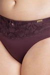 Amante Low Rise Three-Fourth Coverage Bikini Panty - Fig — thumbnail 4