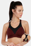 Amante Padded High Impact Racerback Sports Bra- Red — thumbnail 1
