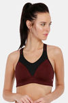 Amante Padded High Impact Racerback Sports Bra- Red — thumbnail 5