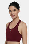Amante Non Padded Sports Bra - Pomegranate — thumbnail 3